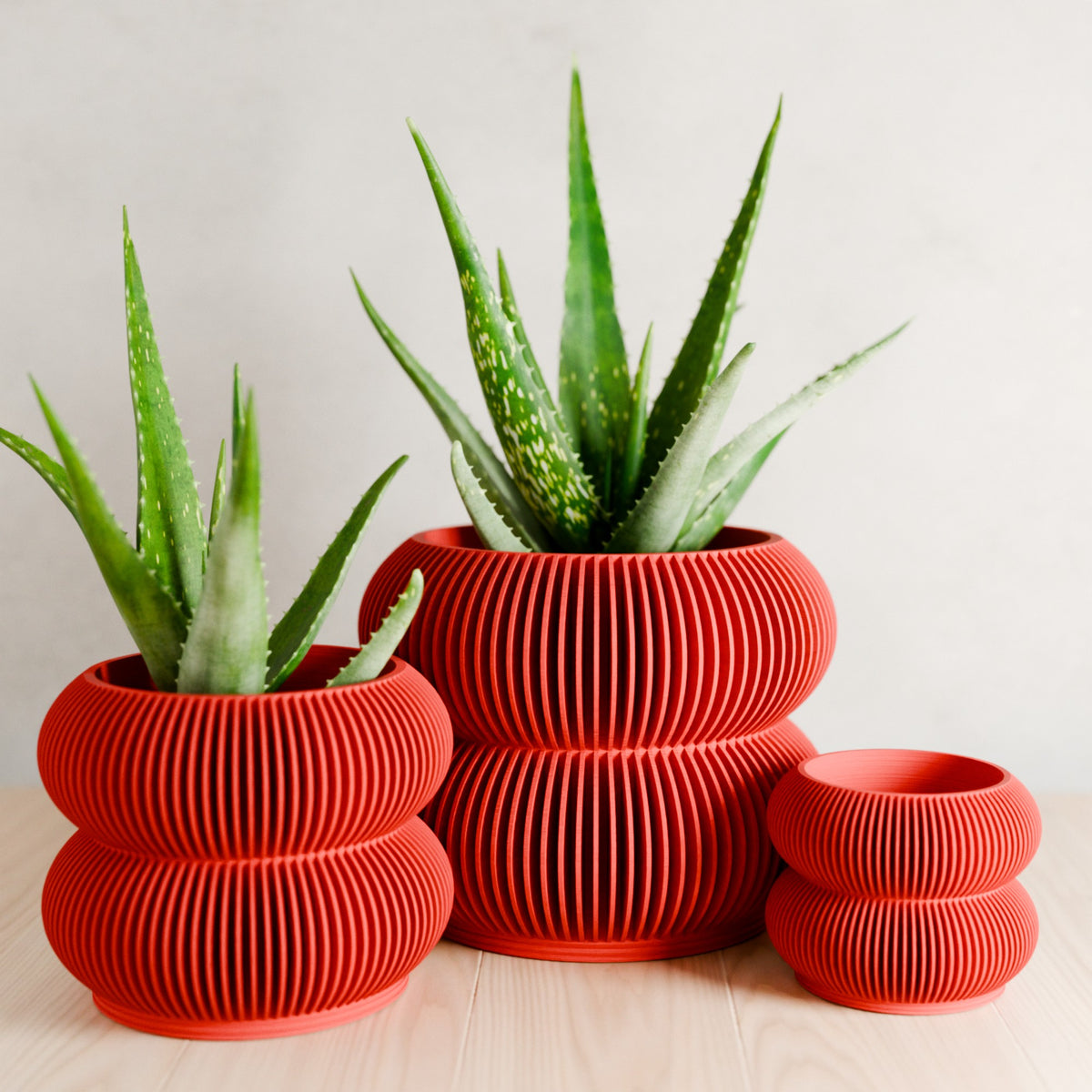 Double BUBBLES Planter | RED