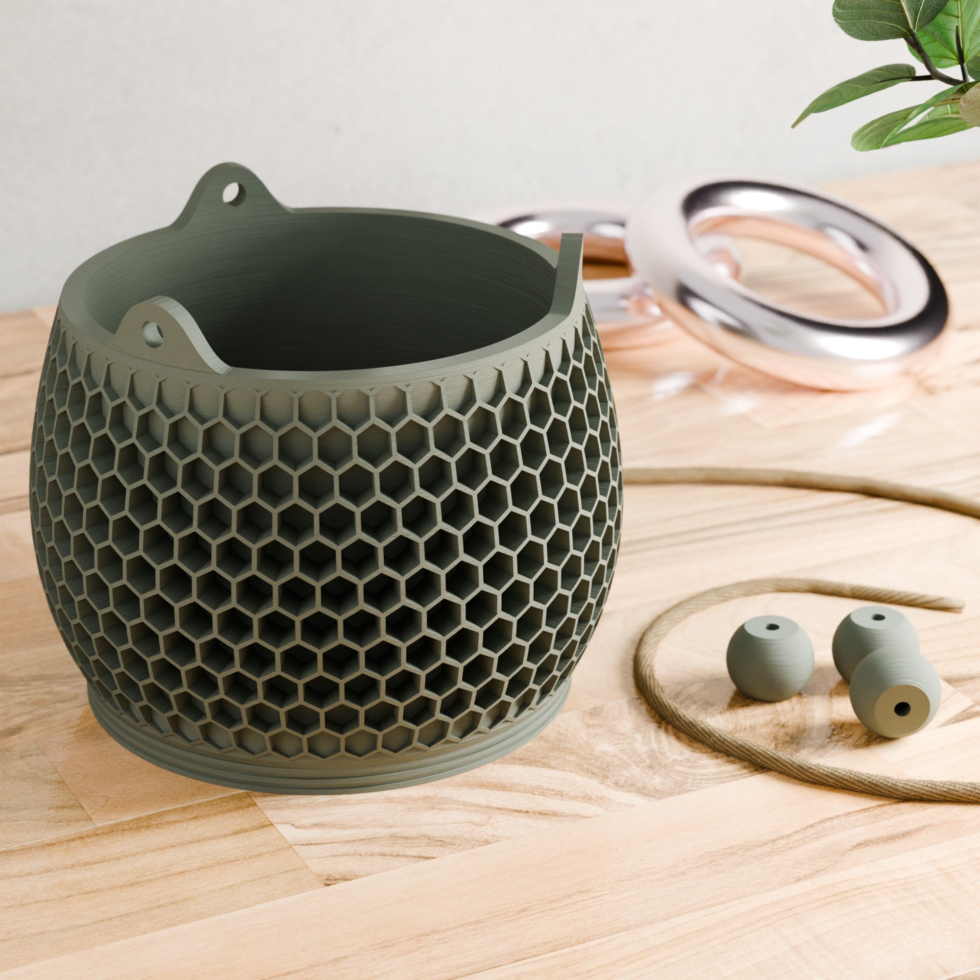 Hanging Honeycomb Planter