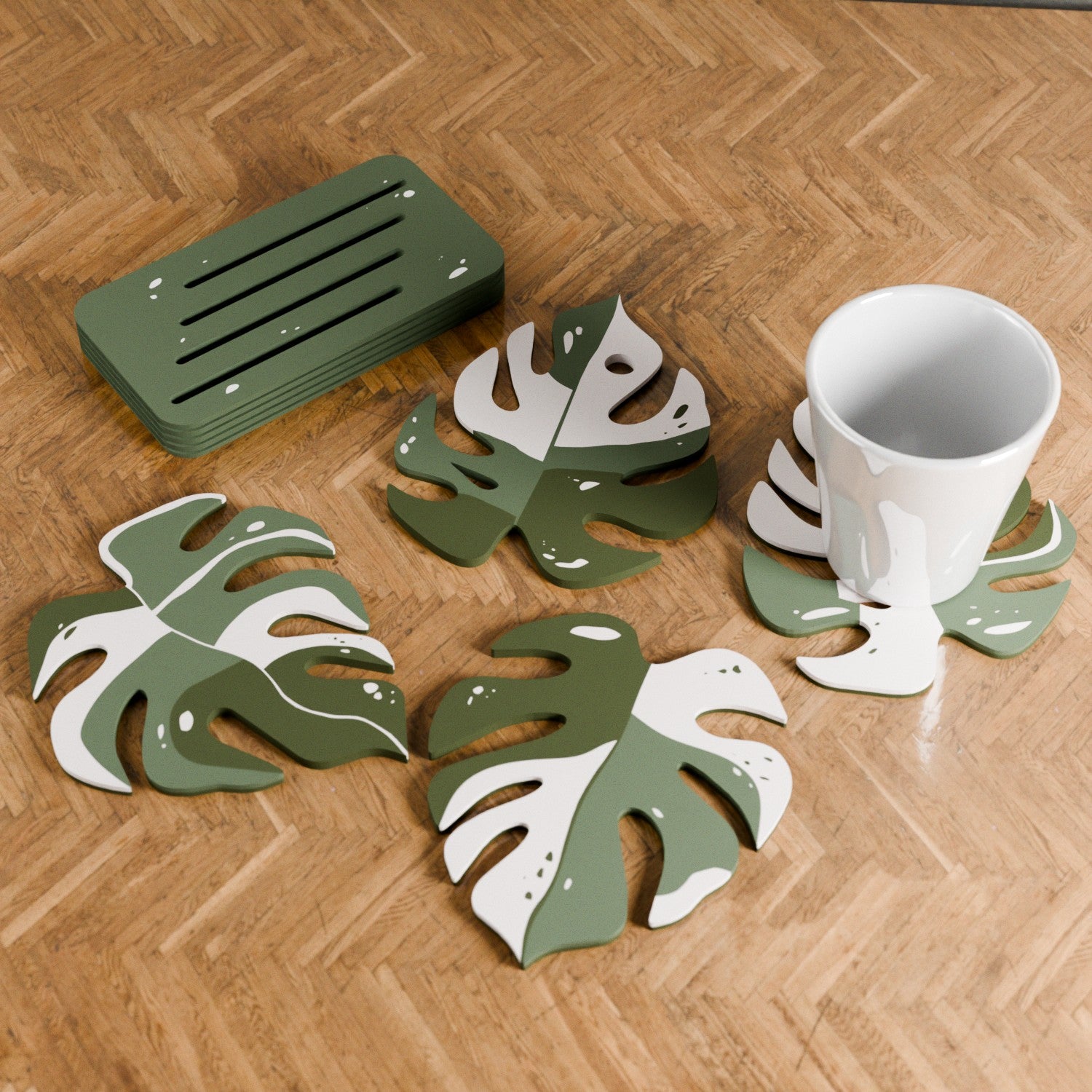Monstera Coaster Set