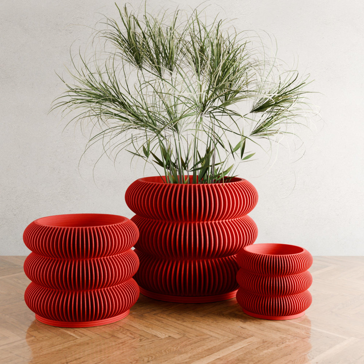Triple BUBBLES Planter | RED