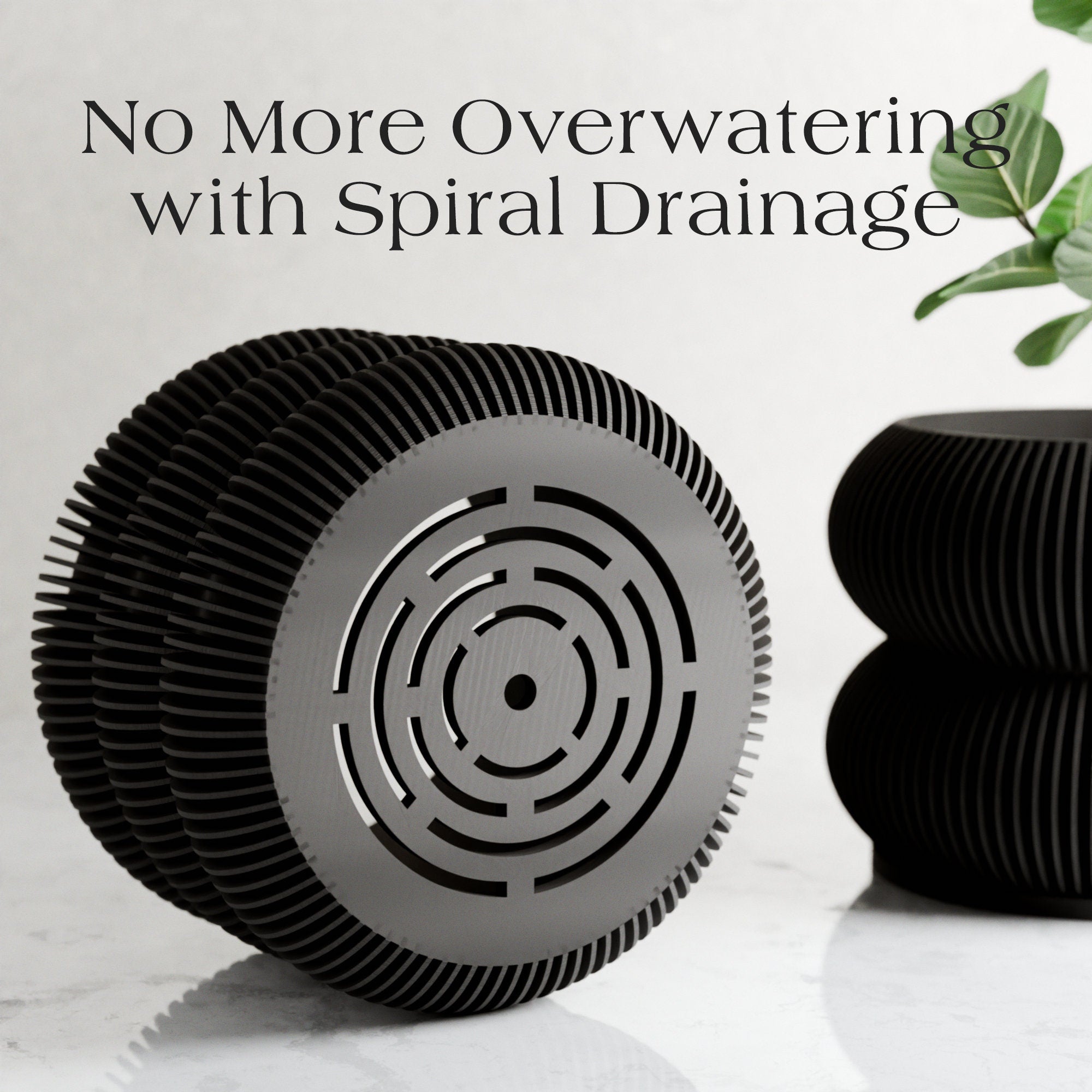 Wood BUBBLES Planter, 9 Color Options, Unique 3D Printed Plant Pot with Drainage & Saucer For Houseplants, Small to Large, 4 5 6 7 8 Inch