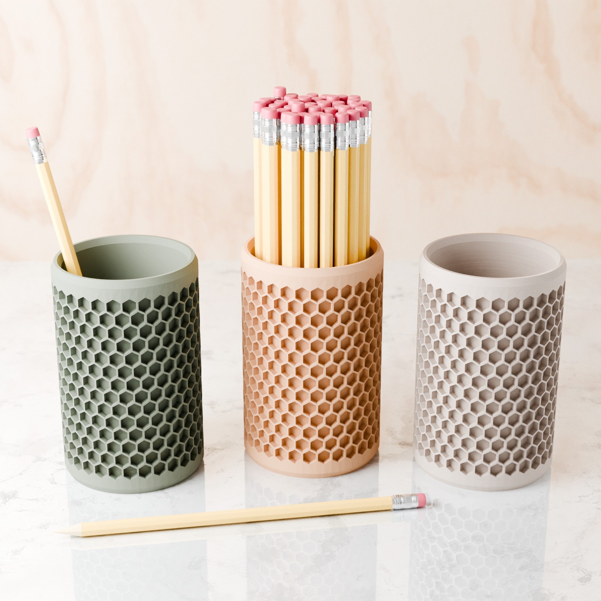Modern Honeycomb Pencil Holder - Image 7