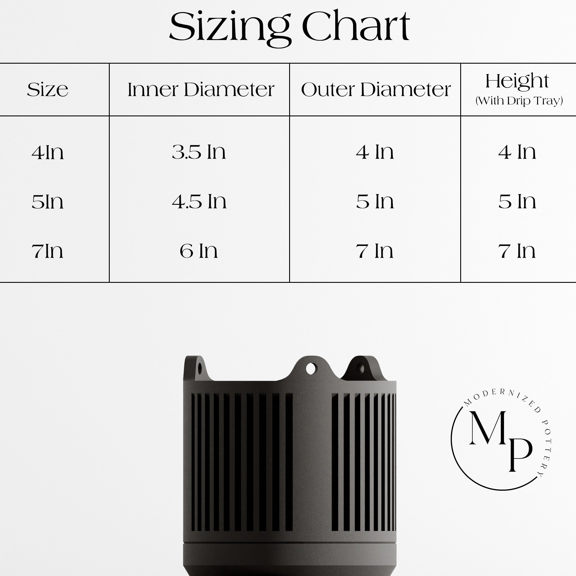 Product Sizing Chart