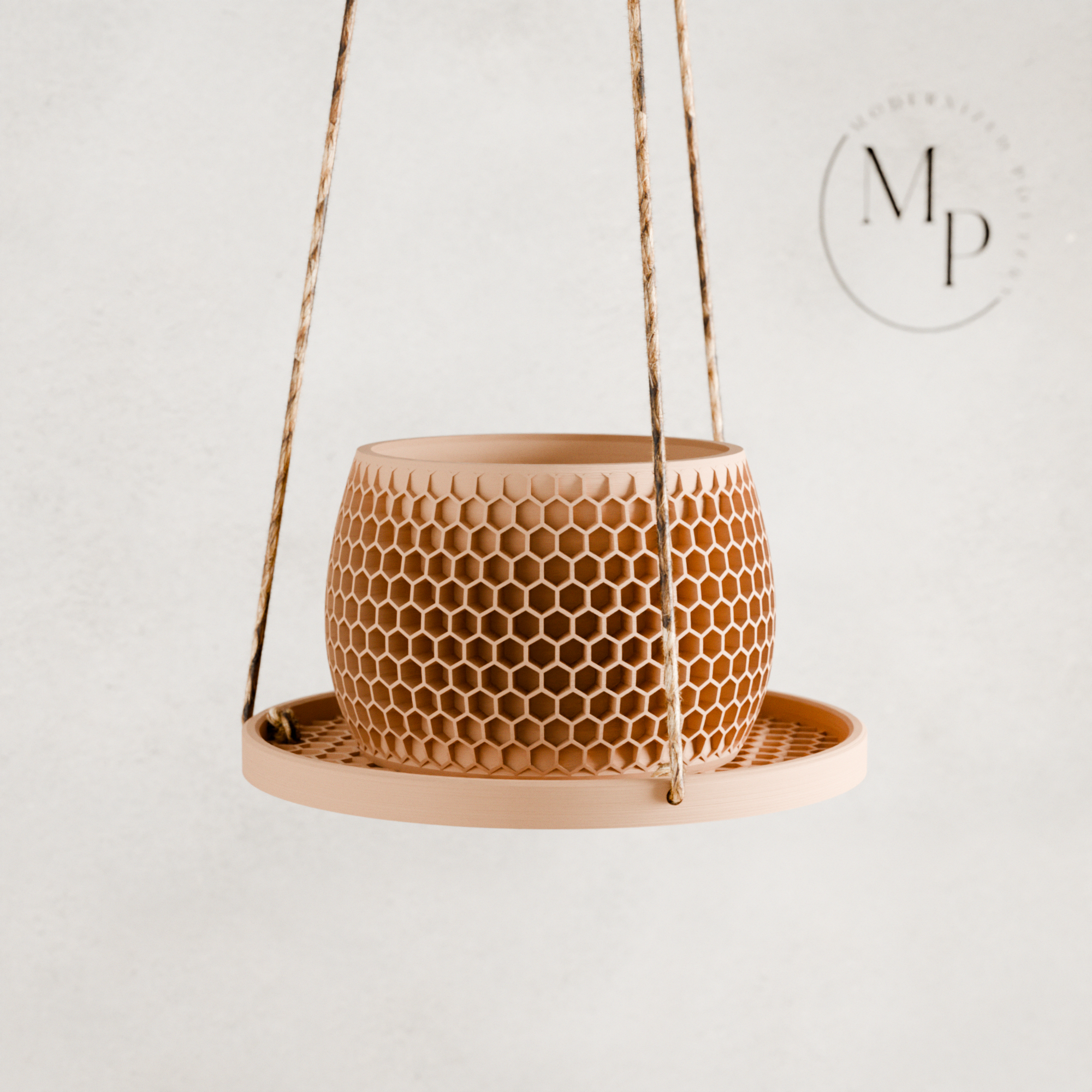 Hanging Plant Pot Tray | Honeycomb