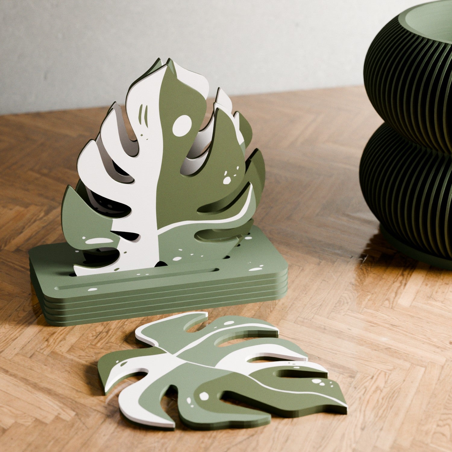Monstera Coaster Set