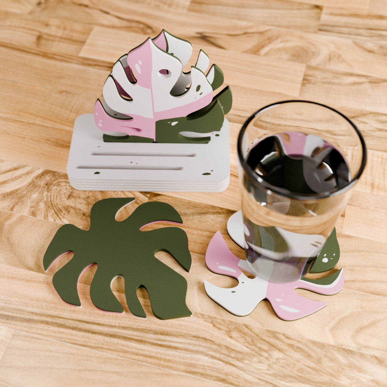 Monstera Coaster Set