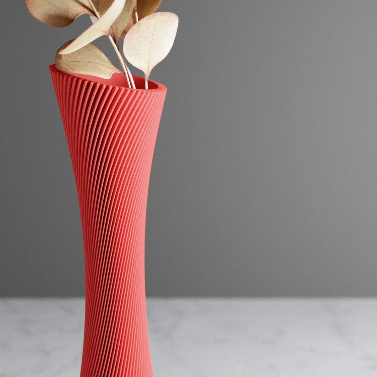 SPIRAL ROSE Vase | RED