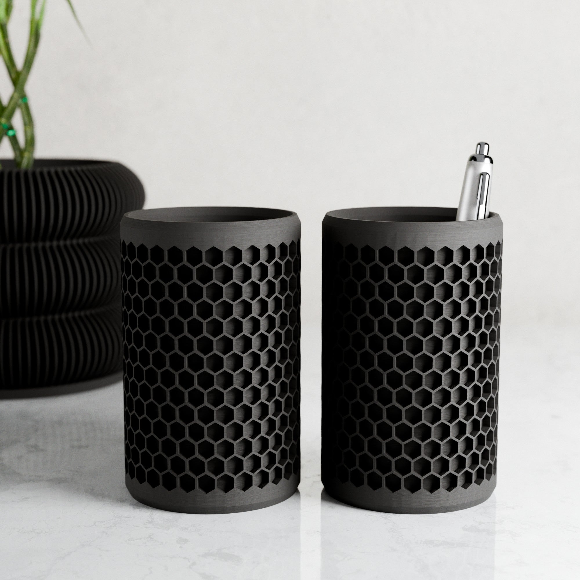 Modern Honeycomb Pencil Holder - Image 1