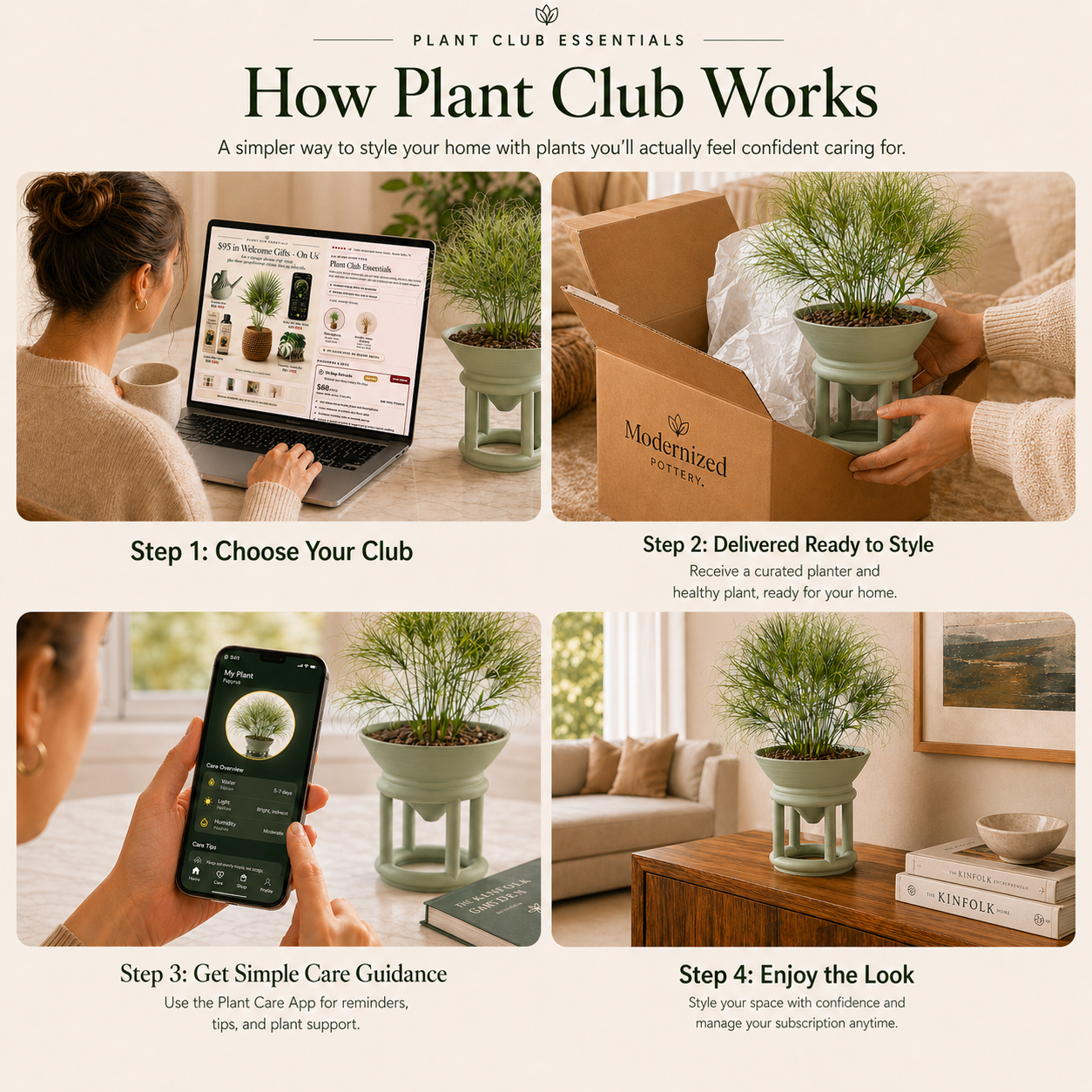 How Plant Club works steps